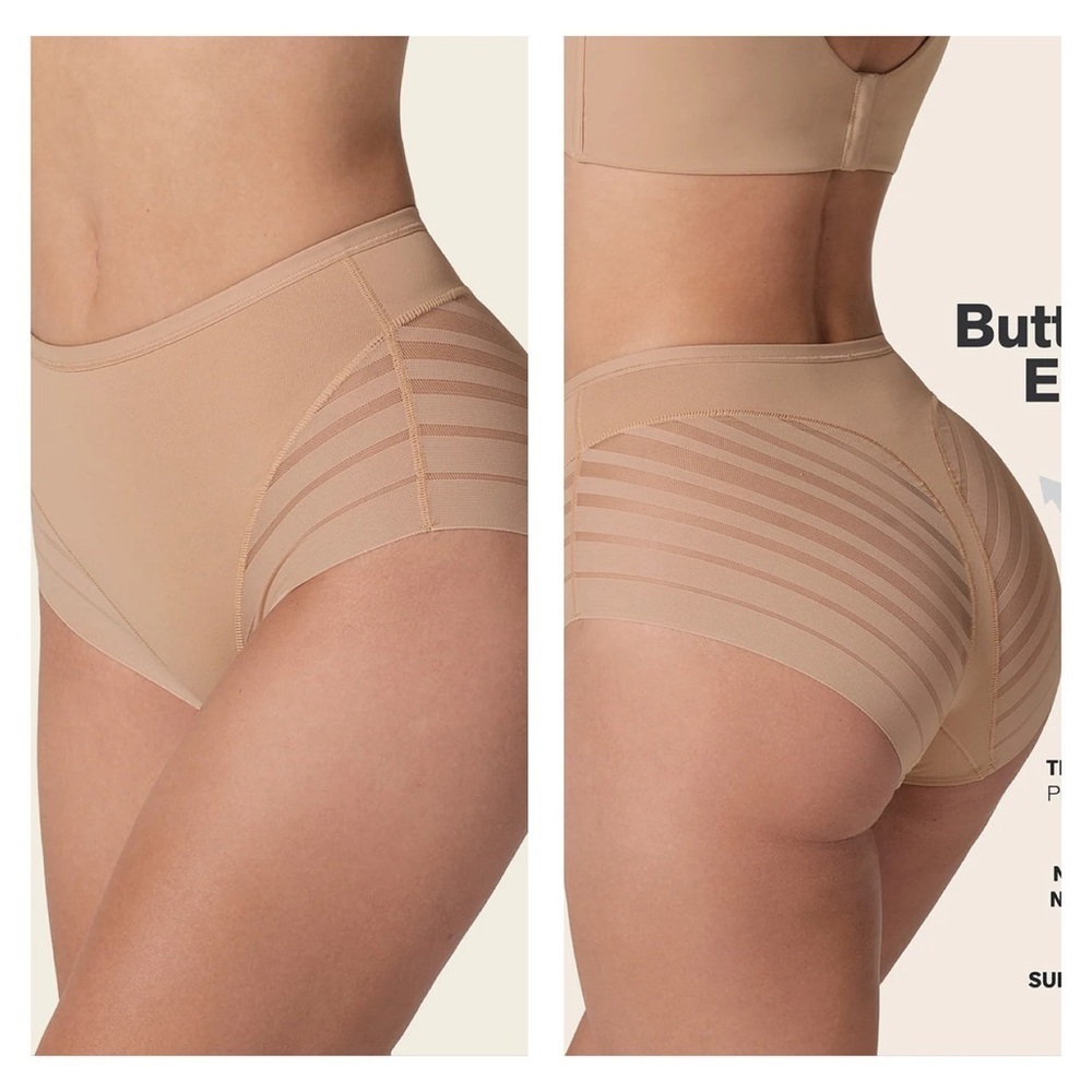 Leonisa Stripe Undetectable Lace Classic Shaper Panty Shapewear